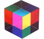 Cubo de Colores mixtos L40 de 47 mm (1,9 "), Cubo para el hogar or the oficin, Cubo de Aprendizaje Científico, Cubo de Pascua, Prism, Juguetes de escritorio