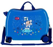 Disney Mickey Maleta Correpasillos ABS Rígida Mickey On The Moon Azul
