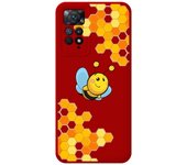Funda Silicona Líquida Roja para Xiaomi Redmi Note 11 Pro / 11 Pro 5G diseño Abeja Dibujos