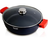 Wecook cazuela baja 24 cm+tapa ecostone alum.fundido 5 mm 10100