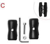 65mm or 95mm Short Long Double Socket Arm for 1 Inch Ball Bases for Gopro Camera Bicycle Motorcycle Phone Holder for Ram Mount