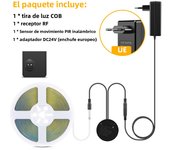 COB 24V LED Strip Wireless PIR Human Motion Sensor LED Night Light RF Reciever Smart Induction Lamp For TV Kitchen Cabinet Stair