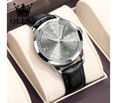 OLEVS Best Selling Original Waterproof Trend Leather Man Watch Calendar Luminous Business Fashion Casual Quartz Wrist Watch Men
