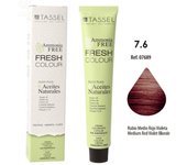 Tinte Fresh Colour sin Amoniaco 100ml: 7.6 Rubio medio rojo violeta - Tassel