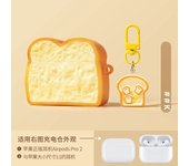 Toast Bread Donut Chocolate Cookies Case for Apple AirPods 4 1 2 3 Generation Cover for AirPods Pro 2nd Gen Air Pods Protective