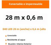 40m LED Icicle String Lights Fairy Lights Christmas Garland Droop 0.6m Outdoor Garden Street Party Wedding Decorative lighting