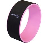 Mobiclinic Rueda de Yoga Antideslizante Fácilmente Lavable Marca Española Mejora tu flexibilidad y Resistencia Soporta hasta 150 Kg 30 x 13 cm Multifuncional Negro y Rosa