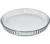 Molde Rizado Horno Cristal Borosilicato Ø 28 cm. Ideal Postres, Cocina, Resposteria, Tartas, Quiche, Libre BPA