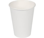 Algon - Set Vasos Blancos de Cartón Ecológicos 330cc, 50 Unidades - Resistentes y Versátiles
