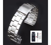 Steel Watch Band for Samsung Galaxy Watch 7/FE/6/5 Pro/4/Classic 18mm 20mm 22mm Metal Bracelet Amazfit GTS-GTR-4-3-2e-mini Strap