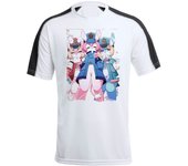 MERCHANDMANIA CAMISETA TÉCNICA FRANJA MANGAS NEGRA melusina melusinas fanart anime cute tshirt videojuego pc