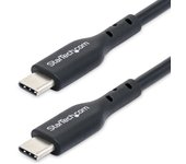 StarTech.com - Cable de Carga USB-C de 4m - Cable Cargador USB Tipo C - Cable Cargador USB-C para Portátil - Recubrimiento de TP USB2CC4MBKE