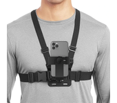 1 PC Adjustable Phone Clip Holder With Chest Strap Fixation Bracket for Sport Camera Mobile Phone Camera Black Holder Accessory