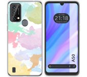 Funda Silicona Transparente para Blackview A50 diseño Acuarela 11 Dibujos