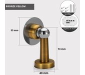 KAK Stainless Steel Magnetic Doorstop Non-Punch Wind-Proof Door Stopper Wall Mounted Floor Mounted Door Holder Door Hardware