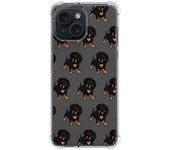 Funda Silicona Antigolpes compatible con Iphone 15 (6.1) diseño Perros 10 Dibujos