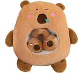 Juguete de peluche, muñeca marrón suave, lindo juguete de peluche, portátil con alta elasticidad, cómodo y suave, cojín de peluche para niños