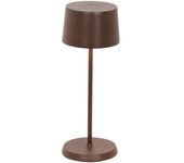 Lámpara de Mesa LED recargable y regulable Azafrán OLIVIA PRO MICRO Corten