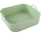 Pote De Silicona Para Air Fryer Reutilizable Cuadrado Espeso Interchangeable Con Papel De Horno Cubierta Para Cesta De Air Fryer
