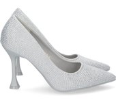 Davinia Shoes Zapato de Tacon Fino para Mujer, Comodo, Estilo Salon, con Strass, Punta Fina, Otoño Invierno 2022 Shoes&Blues.es 2A-2076-Plata
