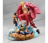One Piece Action Figure Donquixote Doflamingo Vs Luffy Anime Figure 21cm PVC Gk Statue Model Doll Collection Desk Decoration Toy