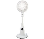 Muvip ventilador de pie 80w 8 aspas - 7 velocidades - nebulizador - funcion de oscilacion - luz led - color blanco