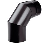 Codo de Acero Vitrificado en Negro Mate para Estufas de Leña - 90º 150mm - DINAK