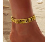 Fashion Anklet For Women Handmade Rope Chain Beads Anklets Jewelry Ethnic Elastic Bracelets Beach Woman Anklet