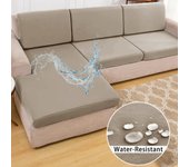 Nuevo elástico impermeable de seda de leche sofá funda de cojín de color sólido universal todo incluido sofá funda de sofá
