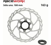 RACEWORK Bike Center Lock Disc Brake Rotor RS6 MTB Road Bicycle 140mm 160mm 180mm Hollow Cooling Brake Disc And Lock Ring