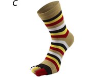 New Women Funny Toe Socks Colorful Striped Five Finger Socks Spring Summer Pure Cotton Women Socks Harajuku Athletic Breathable