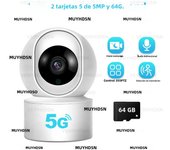 Cámara De Seguridad IP WiFi Inalámbrica 5MP 5G Con Visión Nocturna Y Rastreo Automático AI Monitor De Bebé Sistema De Vigilancia Doméstica Interior