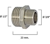 SANCO STORE - WOLFPACK LINEA PROFESIONAL Machones Reductores Cromo 3/8" A 1/2"