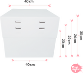 Caja para Tarta Glotomania - 4 Alturas Ajustables - 40 Cm - Resistente - Uso Alimentario