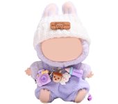 Roupas de Pulso para la-bububu, disfarces para bonecas La-bububu, Roupa de Plush de 17 cm para La-Bubu, La-Bubu Outfit com 1 Chapéu, 1 macacão E 1 mopila para Câmara, SEM Boneca
