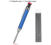 Metal Solid Carpenter Pencil Mechanical Pencil Set Built-in Pencil Sharpener with Refill Leads Deep Hole Drawing Marking Tools