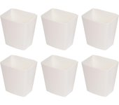 Soporte para Vasos Colgantes,Paquete de 6 Accesorios para Carrito rodante,Cesta de Almacenamiento Colgante,Organizador de Maquillaje,Accesorios para contenedores de Almacenamiento,Blanco