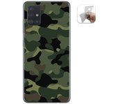 Tumundosmartphone Funda Gel Tpu para Samsung Galaxy A51 diseño Camuflaje Dibujos