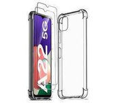 FAMZ Protector Cristal Templado Galaxy A22 5G + Carcasa Hibrida - Accesorios para Samsung