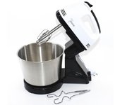 LoLek Batidora de Varillas con Bol de 1.7L y Potencia de 200W, 7 Velocidades para Batir Huevos, Montar Nata, Preparar Merengues y Masas Ligeras, Fácil de Usar y Limpiar, Ideal para Repostería y Cocina Casera, Diseño Compacto y Eficiente para Uso Diario