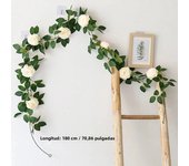 Kahaul Artificial Silk Peony Big Flowers Vine Christmas Rattan Wedding Party Wall Hanging Garland Home Garden Decoration Plant