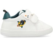 Zapatilla deportiva clásica blanca y verde