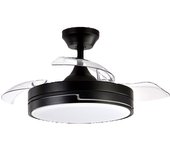 FABRILAMP - Ventilador Dc Olimpia Negro, 3000-4500-6000K, 6 Velocidades