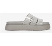 Bosanova Sandalias tipo zueco para mujer en cocodrilo con aperturas laterales en la pala y suela de plataforma dentada de 4.5 cm. Sin cierre.