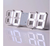 Wall Clock Digital Alarm Modern Kitchen Electronic Smart 3D USB Power Supply LED Time Date Temperature Display Desktop Bedroom
