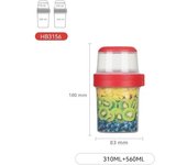 Double-layer Sealed Compartmented Crisper Box Oatmeal Nut Yogurt Salad Cup Food Storage Box Breakfast Fruit Crisper Lunch Box