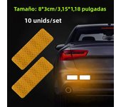 10pcs/set Car Bumper Reflective Safety Strip Stickers Car Reflective Sticker Reflective Warning Safety Tape