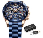LIGE Fashion Men's Watches Top Brand Luxury Stainless Watch for Men Steel Casual Sports Man Chronograph Quartz Relogio Masculino