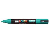 Posca Pc-5m - Marcador de Pintura - Punta de Poliéster - 1.8-2.5mm - Tinta Base Al Agua - Resistente a la Luz - No Permanente - Color Verde Esmeralda