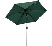 Sombrilla Parasol Reclinable para Jardín Patio Terraza Playa Piscina con Manivela Protector UV Φ2.7x2.35m Aluminio